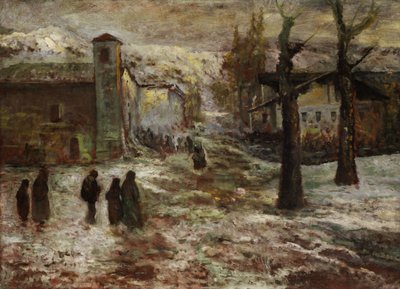 The Vespers at Polcenigo by Vittore Antonio Cargnel